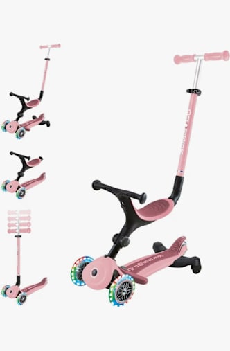 Globber 3in1 Go Up Active Lights 360° Kinder Scooter Pink