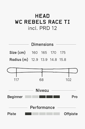 HEAD Worldcup Rebels Race Ti ski set 26/27 Bleu
