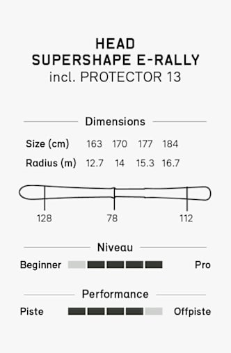 HEAD Supershape e-Rally Ski Set 26/27 Grau