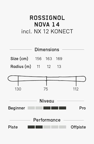 Rossignol Nova 14 Konect set sci donna 26/27 Rosso