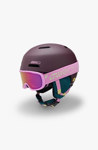 GIRO Crüe Mips FS Combo casco da sci + occhiali bambini Viola