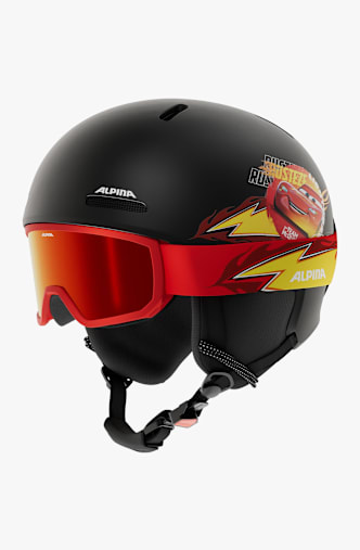 ALPINA Zupo 2 + Scarabeo Disney casque de ski + masque enfants Noir