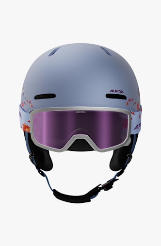 ALPINA Zupo 2 + Scarabeo Disney casco da sci + occhiali bambini Viola