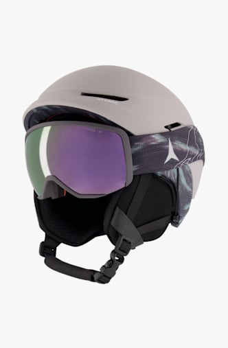 ATOMIC Revent Combo Kinder Skihelm + Brille Weiss