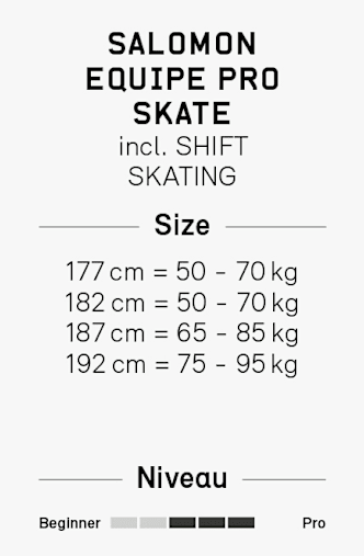 Salomon Equipe Pro Skate set sci di fondo Blu