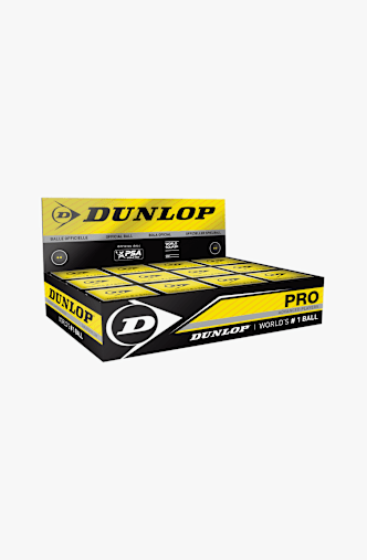 Dunlop 12-Pack Pro Squashball Schwarz