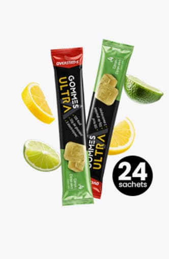 Overstim's Gommes Ultra Citron/Citron Vert 24 x 4 gomme energetiche Giallo