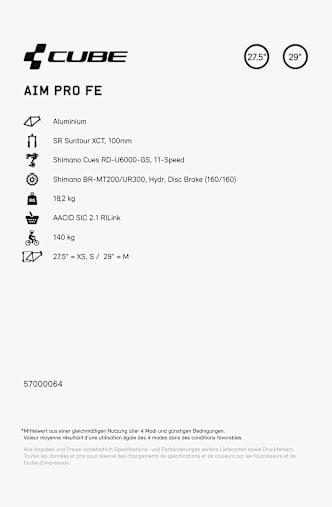 CUBE Aim Pro FE 27.5/29 Mountainbike Grün