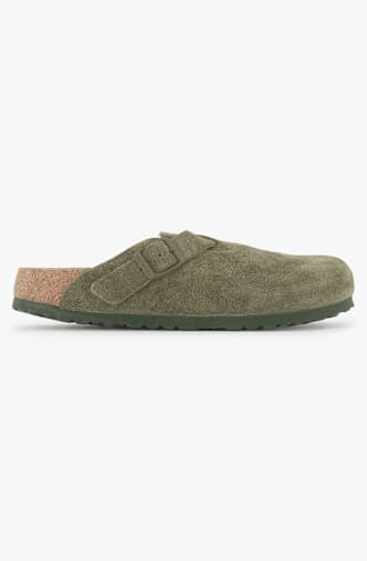 Birkenstock Boston Narrow Fit Damen Slipper Grün