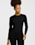 icebreaker Merino 200 Oasis manche longue thermique femmes Noir