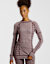 Kari Traa Smekker Merino Half-Zip maniche lunghe termica donna Marrone