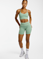 Nike Pro Seamless 5" short donna Verde 50833 3