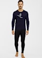 icebreaker Merino 200 Oasis Skiing Yeti manche longue thermique hommes Bleu Foncé 55671 3