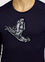 icebreaker Merino 200 Oasis Skiing Yeti Herren Thermo Longsleeve Dunkelblau 55671 4