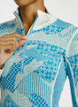 Kari Traa Olea Merino Half-Zip maniche lunghe termica donna Blu 56824 4