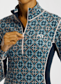 Kari Traa Rose Merino Half-Zip maniche lunghe termica donna Blu 55936 4