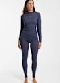 ALBRIGHT Merino Seamless manche longue thermique femmes Bleu 67246 3
