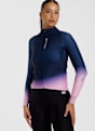 Q36.5 Gregarius Hybrid Collar Fade LS Damen Rennradtrikot Blau 66954 1