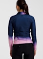 Q36.5 Gregarius Hybrid Collar Fade LS Damen Rennradtrikot Blau 66954 2