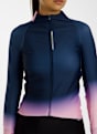 Q36.5 Gregarius Hybrid Collar Fade LS Damen Rennradtrikot Blau 66954 3