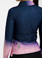 Q36.5 Gregarius Hybrid Collar Fade LS Damen Rennradtrikot Blau 66954 4