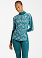 Kari Traa Anna Half-Zip manche longue thermique femmes Vert 55565 1