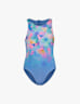 speedo Hydrasuit Print Mädchen Badeanzug Blau
