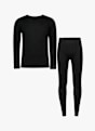 46 NORD Merino Herren Thermo Unterwäsche Set Schwarz 13578 1