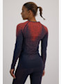 Odlo Performance Blackcomb Warm manche longue thermique femmes Bleu 26340 2