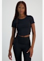Nike Dri-FIT One Fitted Crop Damen T-Shirt Schwarz 27624 3