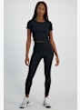 Nike Dri-FIT One Fitted Crop Damen T-Shirt Schwarz 27624 5