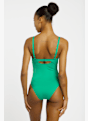Nike Effortless Essential V-Neck costume da bagno donna Verde 38918 2