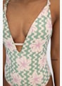 Roxy Hibiscus Daze A-C Cup costume da bagno donna Verde 39880 3