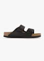 Birkenstock Arizona Natural Leather Narrow Fit slipper donna Nero 41036 1