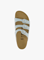 Birkenstock Florida Birko-Flor Nubuck Narrow Fit Damen Slipper Blau 43150 4