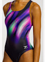 speedo Club Training Placement Printed Powerback costume da bagno donna Nero 44240 3
