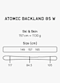 ATOMIC Backland 85 Damen Tourenski + Fell 26/27 Blau 44276 2