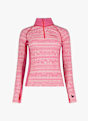 Kari Traa Thale Merino Half-Zip manche longue thermique femmes Pink 45517 1