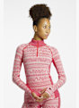 Kari Traa Thale Merino Half-Zip manche longue thermique femmes Pink 45517 2