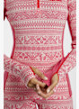 Kari Traa Thale Merino Half-Zip manche longue thermique femmes Pink 45517 5