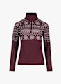 Kari Traa Vilma Merino Half-Zip maniche lunghe termica donna Rosso 44641 1