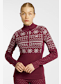 Kari Traa Vilma Merino Half-Zip maniche lunghe termica donna Rosso 44641 2
