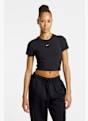Nike Chill Knit Cropped t-shirt femmes Noir 46546 1