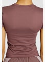 Nike One Dri-FIT t-shirt femmes Marron 46629 6