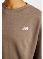 New Balance Sport Essentials French Terry Small Logo Damen Pullover Braun 46651 4
