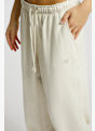 New Balance Athletics French Terry Jogger Damen Trainerhose Offwhite 46656 7
