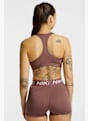 Nike Swoosh Padded Medium Damen Sport-BH Braun 46657 3
