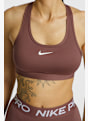 Nike Swoosh Padded Medium Damen Sport-BH Braun 46657 5