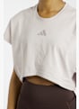 adidas Power Workout Cropped Boxy 3S top femmes Beige 46837 4