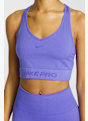 Nike Pro Seamless Dri-FIT cropped top donna Blu 47140 5